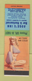 Matchbook Cover - Auge's Inn Bar Restaurant Wernersville PA pinup