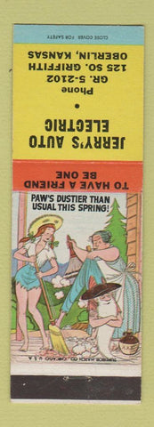 Matchbook Cover - Jerry's Auto Electric Oberlin KS hillbilly