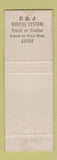 Matchbook Cover - B&J Rent a Trailer Fresno CA hillbilly