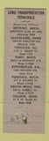 Matchbook Cover - Long Transportation Trucking