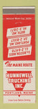 Matchbook Cover - Hunnewell Trucking Portland ME