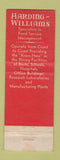 Matchbook Cover - Harding Williams Restaurants Chicago IL