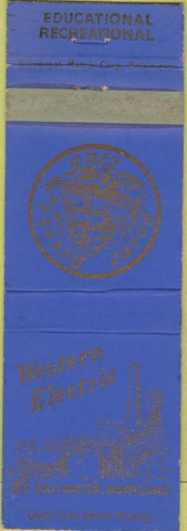 Matchbook Cover - Western Electric Point Breeze Club