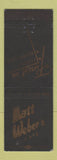 Matchbook Cover - Matt Webers Cafe St Paul MN WEAR