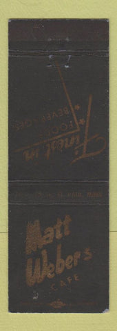 Matchbook Cover - Matt Webers Cafe St Paul MN WEAR