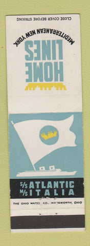 Matchbook Cover - Home Lines Shipping Mediterranean New York