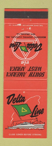 Matchbook Cover - Delta Lines Shipping New Orleans LA