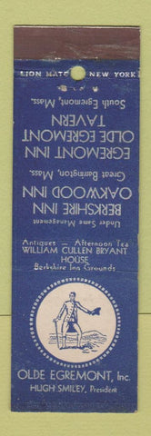 Matchbook Cover - Olde Egremont Inc South Egremont MA Inns Taverns