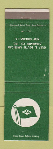 Matchbook Cover - Gulf and Southern American Steamship shipping New Orleans LA
