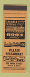 Matchbook Cover - Village Restaurant SAMPLE