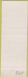 Matchbook Cover - Baba Yaga Ocean Beach San Diego CA orange