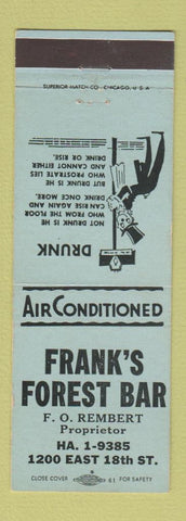 Matchbook Cover - Frank's Forest Bar