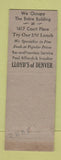 Matchbook Cover - Lloyd's Restaurant Denver Colorado billiards snooker