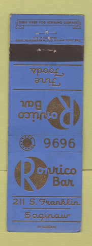 Matchbook Cover - Ronrico Bar Saginaw MI