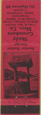 Matchbook Cover - Ashady Greenhorn camps CO