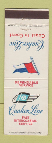 Matchbook Cover - Quaker Line Shipping