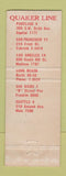 Matchbook Cover - Quaker Line Shipping