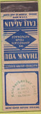 Matchbook Cover - Knickerbocker STAMPED WORN