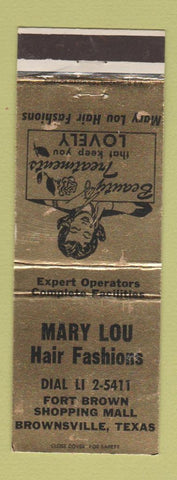 Matchbook Cover - Mary Lou Hair Salon Brownsville TX WEAR