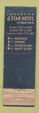 Matchbook Cover - Hotel Lincoln New York City Lion Canada 1929 WORN