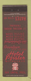 Matchbook Cover - Hotel Pfister Milwaukee WI