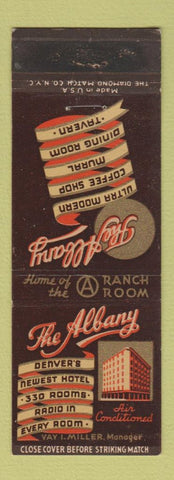 Matchbook Cover - Albany Hotel Denver Colorado