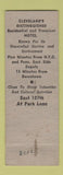Matchbook Cover - Wade Park Manor Cleveland OH