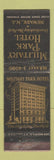Matchbook Cover - Military Park Hotel Newark NJ WORN