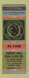 Matchbook Cover - Forest Hill Coal Oil Newark NJ