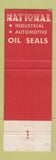Matchbook Cover - National Oil Seals Washington Parts Scranton PA