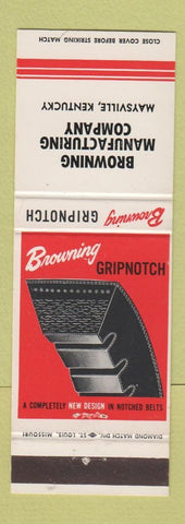 Matchbook Cover - Browning Gripnotch Maysville KY