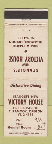 Matchbook Cover - Stangle's New Victory House Tillamook OR WEAR