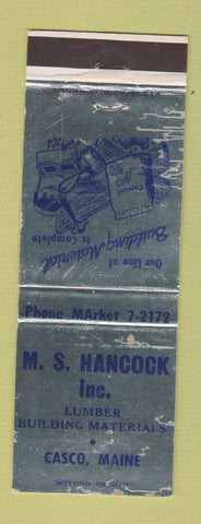 Matchbook Cover - MS Hancock Lumber Casco ME WEAR