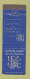 Matchbook Cover - Hopkins Carter Marine Supply Miami FL