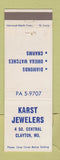 Matchbook Cover - Karst Jewelers Clayton MO