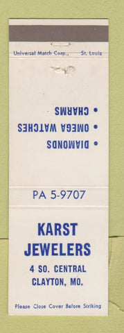 Matchbook Cover - Karst Jewelers Clayton MO