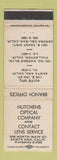 Matchbook Cover - Hutchens Optical Santa Ana CA Fullerton WEAR