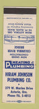 Matchbook Cover - Hiram Johnson Plumbing Astoria OR