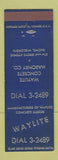 Matchbook Cover - Waylite Concrete Masonry Racine WI
