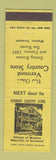 Matchbook Cover - Vermont Country Store Weston VT