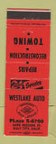 Matchbook Cover - Westlake Auto Repair Daly City CA WEAR