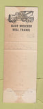 Matchbook Cover - Westlake Auto Repair Daly City CA WEAR