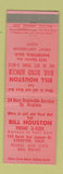 Matchbook Cover - Bill Houston Bail Bonds Stockton Bakersfield CA