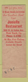 Matchbook Cover - Juniors Restaurant Miami Beach FL