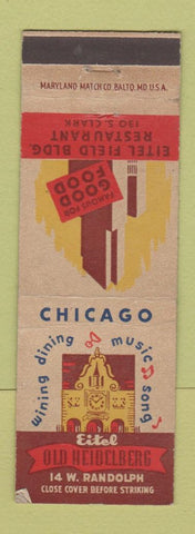 Matchbook Cover - Eitel Old Heidelberg Chicago IL WEAR