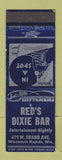 Matchbook Cover - Red's Dixie Bar Wisconsin Rapids WI girlie