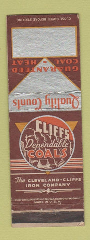 Matchbook Cover - Cliffs Coals Cleveland OH Iron