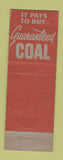 Matchbook Cover - Cliffs Coals Cleveland OH Iron