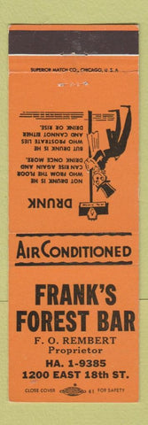 Matchbook Cover - Frank's Forest Bar