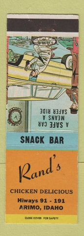 Matchbook Cover - Rand's Snack Bar Chicken Arimo ID